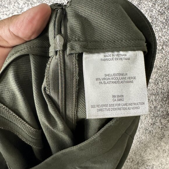 Theory Pants Womens 8 Green Wool Blend Slim Ankle Dress Trousers Work Office - Picture 7 of 7